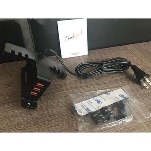 New Headphone Stand with USB Charger Under Desk Headset Holder Mount